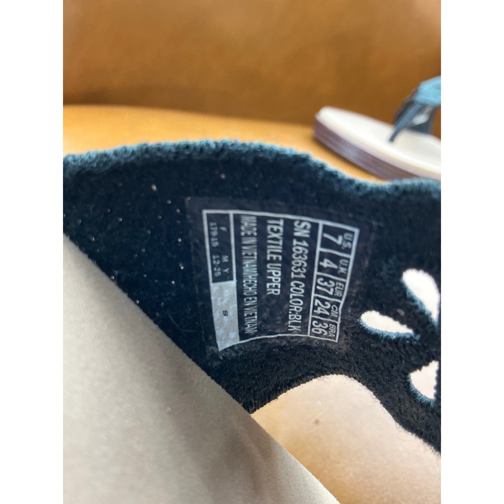 Skechers Summer Cove-Breeze Sandals Women Size 7 BlackNew Floral Luxe Foam Thong - Picture 7 of 9
